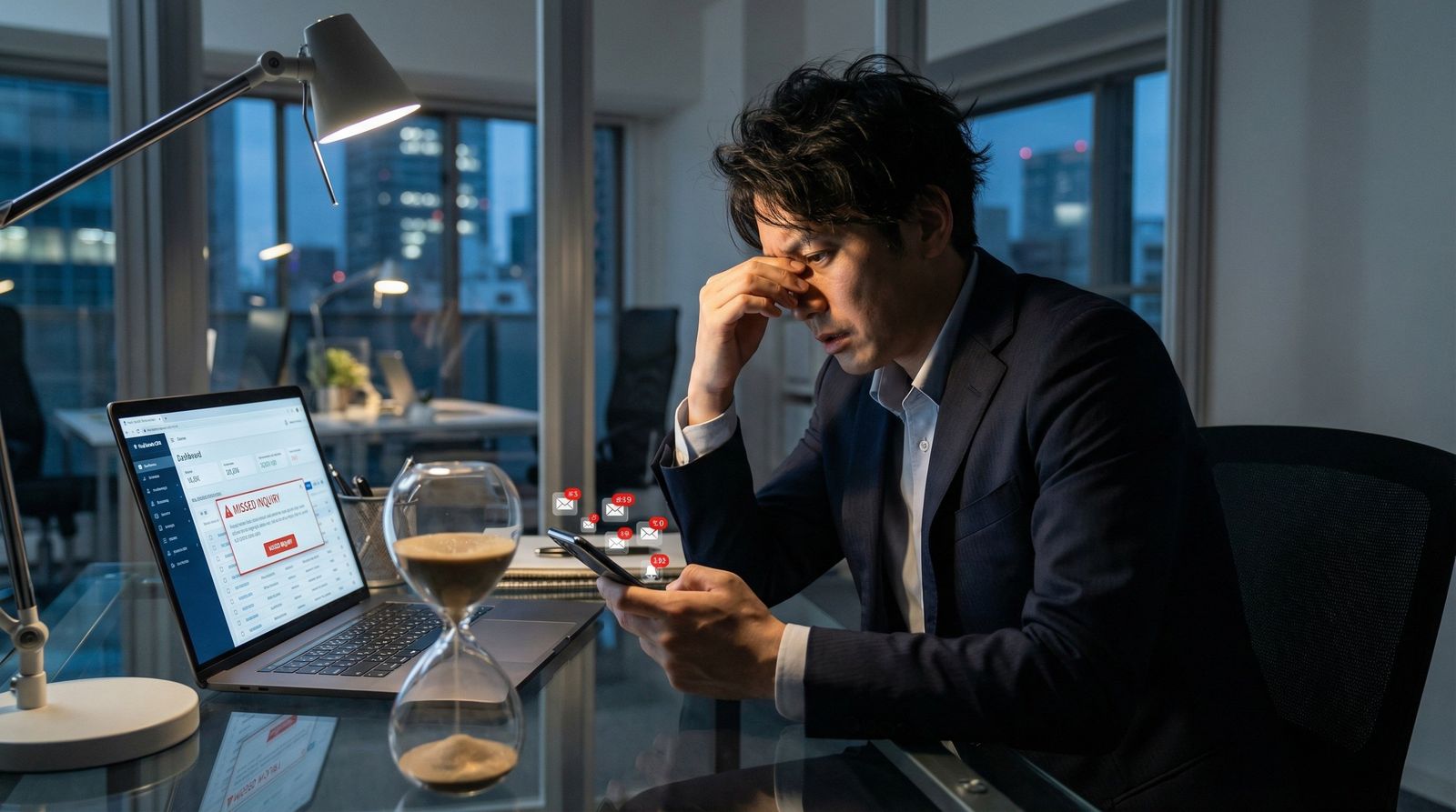 初回対応の遅れでお客様を失う